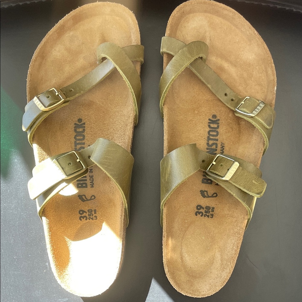 🍁🍁 Birkenstock "Mayari" Khaki Double-Strap Sandals size 39/8.5